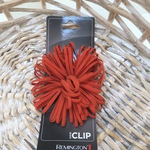 NEW Hair or Scarf Clip. Burnt Orange Leather Look